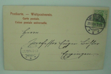 Postkarte Heidelberger Schloss - Der achteckige Turm mit dem Altan (1904)