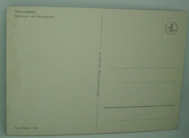 Ansichtskarte Marmolata, Südwand und Hauptgipfel