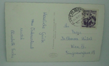 Ansichtskarte Semmering, 1000 m. Kalte Rinne gegen Orthof und Rax (1961)