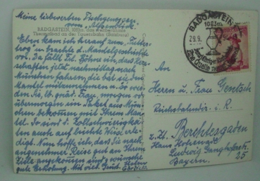 Ansichtskarte Weltkurort Badgastein (1954)