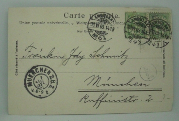 Postkarte Bern und die Alpen (1905)