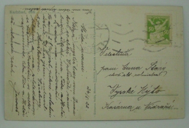Ansichtskarte Karlsbad, Mühlbrunnkolonade (1922), Tschechoslowakei