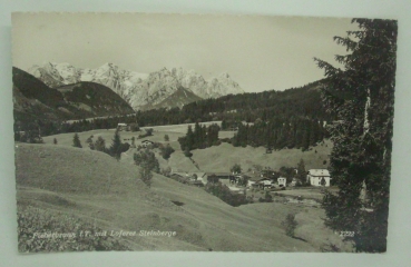Ansichtskarte Fieberbrunn i. T. mit Loferer Steinberge (1956)