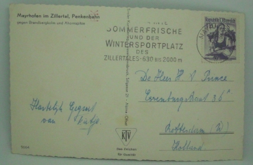 Ansichtskarte Mayrhofen im Zillertal, Penkenbahn (1962)
