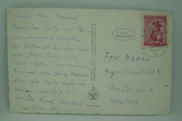 Ansichtskarte Blick vom Alpengasthof "Fürstenhof" bei Kundl auf das Inntal und Rofan, Tirol (1958)