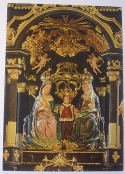 Ansichtskarte Wallfahrtskirche Annaberg, Niederösterreich - Marienstatue St. Anna Selbdritt 1440