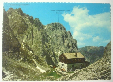 Ansichtskarte Fritz Pflaum Hütte 1742 m im Grießer Kar, Wilder Kaiser, Tirol