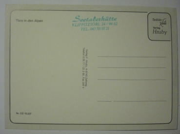 Ansichtskarte Alpentiere