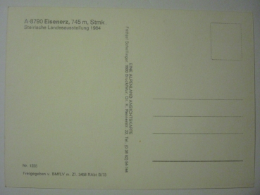 Ansichtskarte Erz und Eisen, Landesausstellung Eisenerz 1984