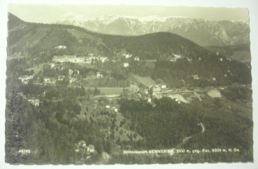 Ansichtskarte Höhenkurort Semmering, 1000 m, geg. Rax, 2009 m, N.Oe.