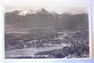 Ansichtskarte Velden a. Wörthersee mit Mittagskogel und Triglav (1955)