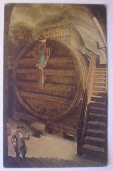 Ansichtskarte Das grosse Heidelberger Fass, 212 422 Liter fassend (1922)