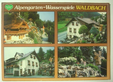 Ansichtskarte Alpengarten-Wasserspiele Waldbach