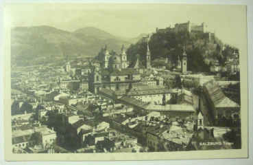 Ansichtskarte Salzburg, Totale (1927)