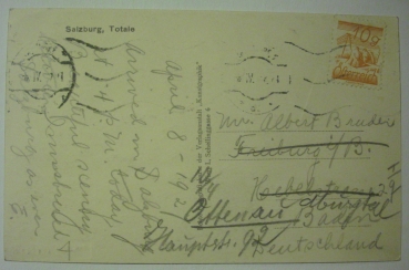 Ansichtskarte Salzburg, Totale (1927)