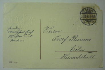 Ansichtskarte "Herzlichen Glückwunsch zum Jahreswechsel" (1910)