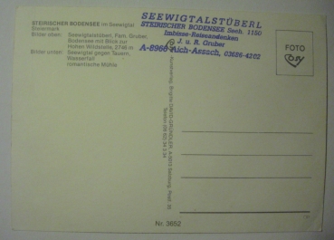 Ansichtskarte Steirischer Bodensee in Seewigtal, Steiermark - Mehrbildkarte