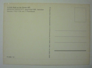 Ansichtskarte Stift Melk an der Donau, Niederösterreich, Benediktinerstift, gegründet 1089