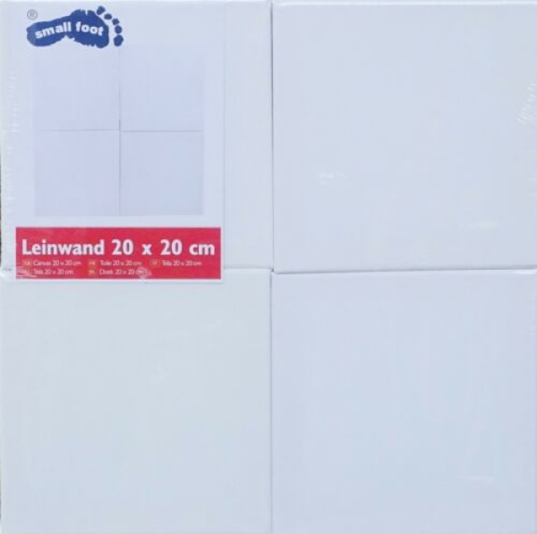 Keilrahmen, Leinwand 20 x 20 cm, 4er-Set