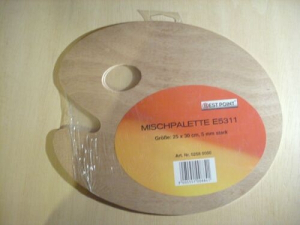 Mischpalette, Malpalette aus Holz
